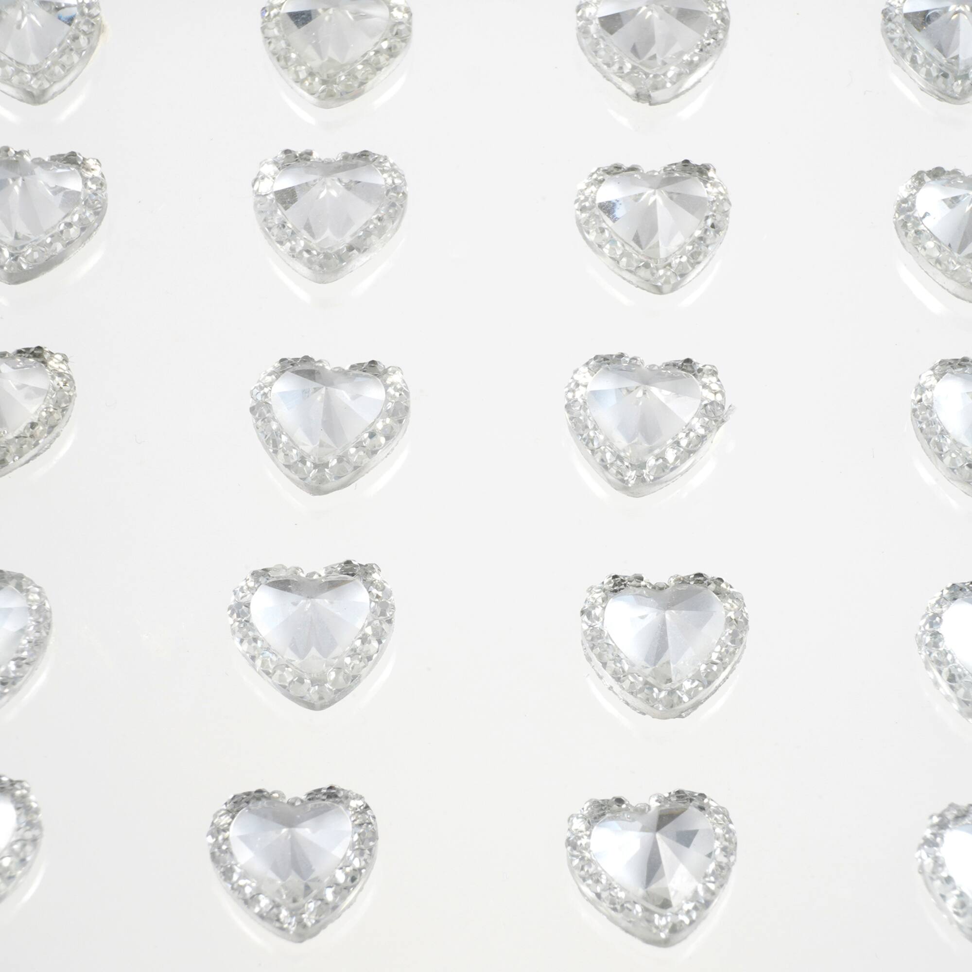 12 Packs: 24 ct. (288 total) Clear Rhinestone Heart Stickers by Recollections™